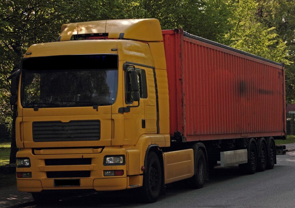 truck, vehicle, commercial vehicle, trucks, transport, traffic, yellow, truck, truck, truck, truck, truck